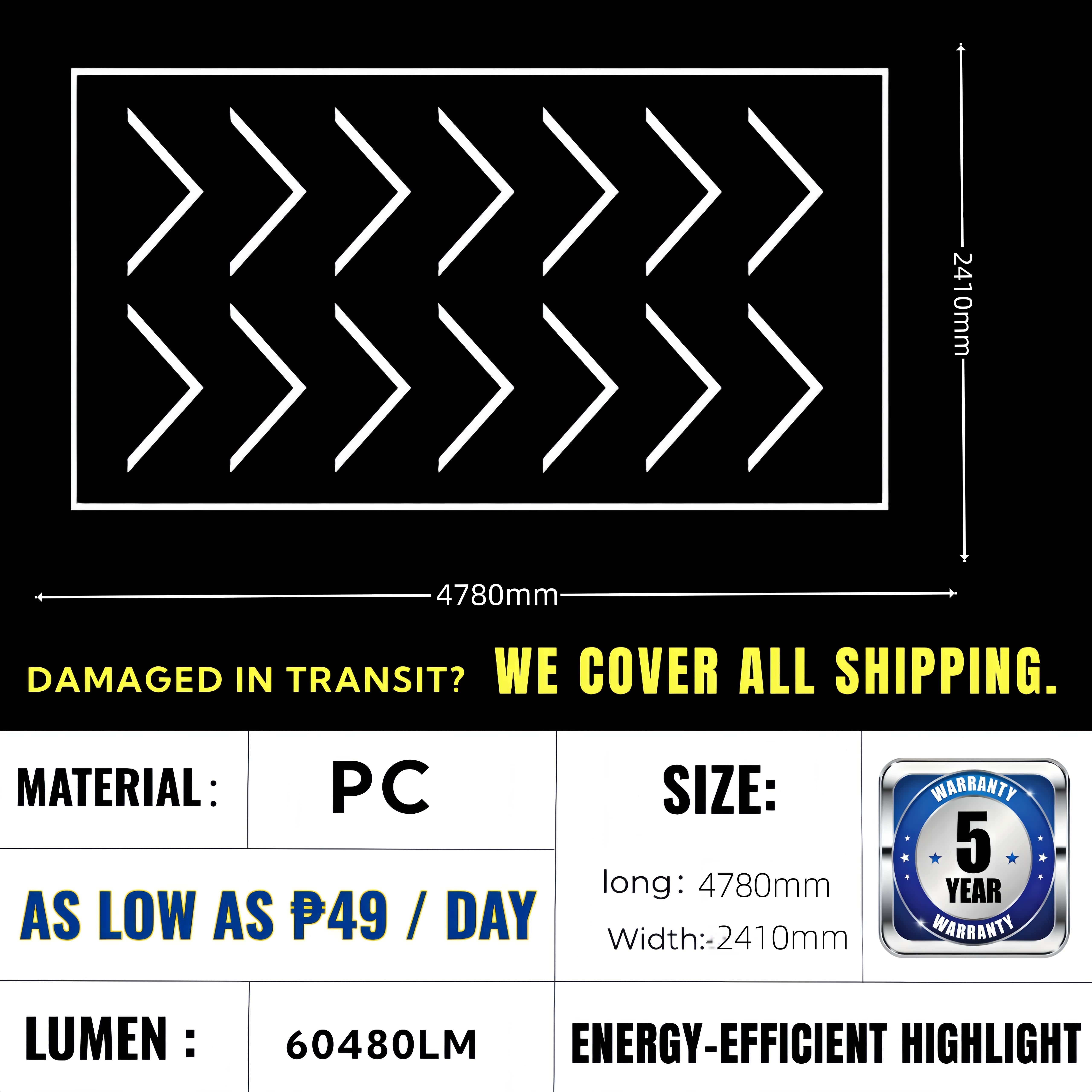 【SALE】Honeycomb Hexagon LED Light for Billiard Shop Garage Bright Wide Coverage