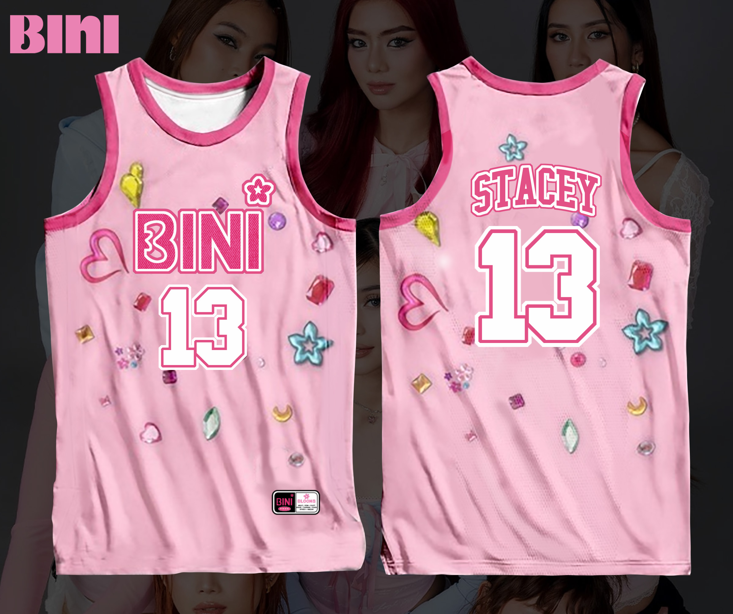 BINI Jersey Full Sublimation Graphics Jersey Sando Ladies teens korean tops cotton fashion for women trend