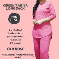 Jeffstore Fashion QUEEN RABIYA LONGBACK  TERNO KNITTED PANTS WITH POCKET muslim terno