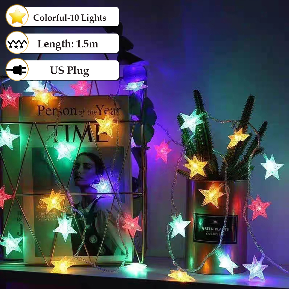 Star String Lights LED String Lights Decoration Fairy Light Star Copper Wire Lamp Indoor Christmas Wedding Events lights for room decor outdoor camping bedroom christmas decorative lights for birthday party indoor ceiling wedding lights halloween
