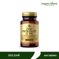 Solgar Zinc Picolinate 22 mg 100 Tablets - Promotes Healthy Skin immune System