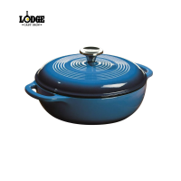 LODGE ENAMELED CAST IRON DUTCH OVEN - BLUE 3QT