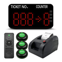Queuing system machine Queue wireless calling system for restaurant hospital kitchen with printer Long range wait number