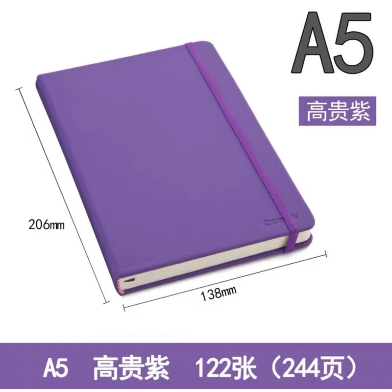 [A5 Size] Stationery 25K Moleskin Rubber Diary Strap Notebook w/ String Lock