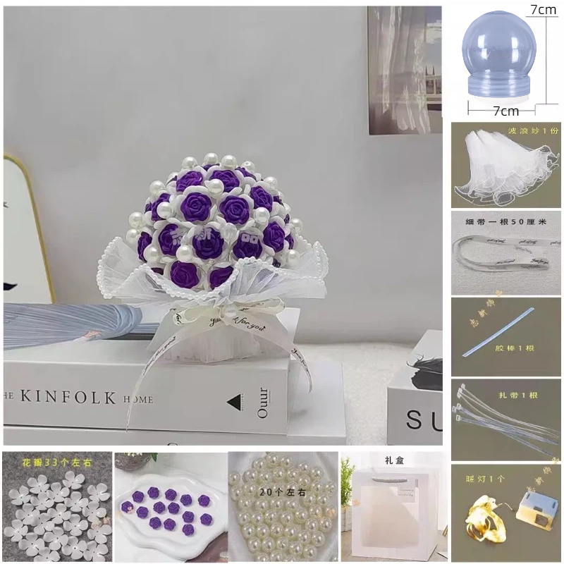 Red Rose Lamp Gift Bedside Night Lights Rose Pot Lamp Atmosphere Lamp Rechargeable Bouquets Gifts for Girls