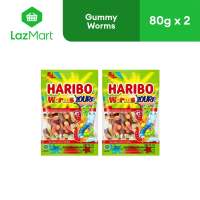Haribo Worms Zourr 80g - Pack of 2