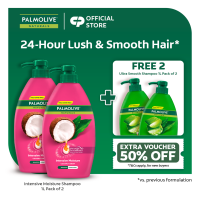 [BUY 2 FREE 2] Palmolive Naturals Intensive Moisture and Ultra Smooth Shampoo 1L Assorted Pack of 4