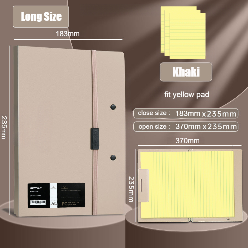 A4/Long Foldable Clipboard Pink/Purple 360° Folding Board File Folder Clip Board Paper Document Organizer Fit Yellow Pad