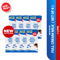 Milk Magic - Full Cream Milk 1 Liter (Set of 8) - Expiry Date: May 14 2027