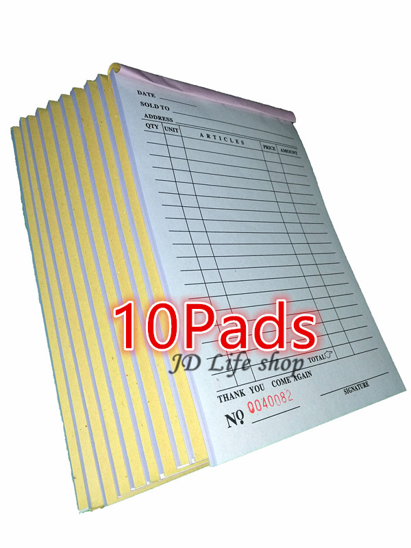 10Pads 25x2copy 50Pages Delivery Receipt wholesale price carbonized paper Receipt Resibo Duplicate Order Slip Receipt 64K Receipt Resibo With Carbon carbon paper