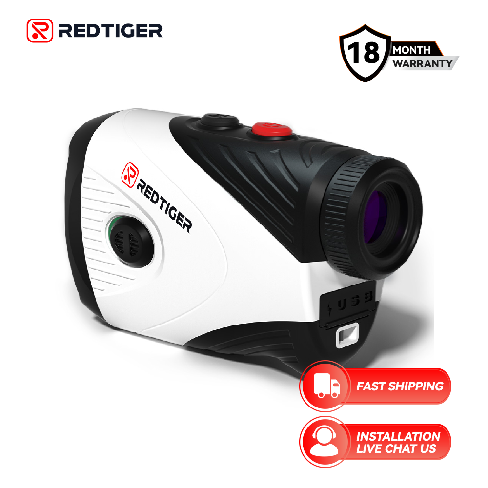 REDTIGER Golf Rangefinder with Slope, 1200 Yards Laser Range Finder Golfing, 7X Magnification, Flag Pole Locking Vibration, Rechargeable Range Finders