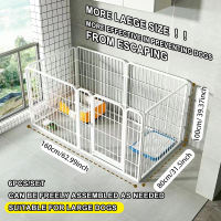 Pet New Land Pet Fence Adjustable 6Pcs Large space DIY Dog cage cat rabbit Fence high quality Dog Kennel