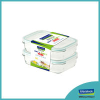 Glasslock Rectangle Type Glass Food Container 400ml / 1000ml (Buy 1 Take 1)
