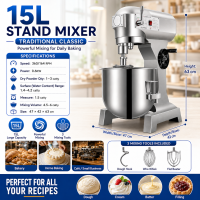 SHANBEN Multi-function Dough Mixer Kneading Cream Filling Machine Egg Beater Mixer Dough Kneading Dough 5L 10L 15L Multi-function Dough Mixer Blender