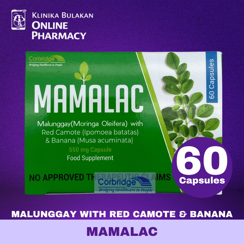 MAMALAC Malunggay +Red Camote+Banana 60Capsule