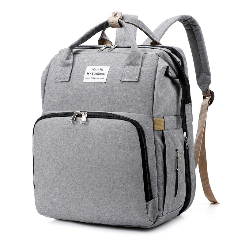 XPERO Diaper Bag Backpack，Mummy Bag with Crib Diaper Bag Travel Bag with Baby Bed Crib Travel Baby Bag Crib Mommy Bag 2-in-1 Multifunctional Backpack Diaper Bag Crib Mummy Backpack