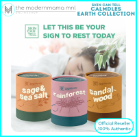 Calmdles by Skin Can Tell | Fragrance Eucalyptus Aromatherapy scented soy wax candles great as gifts for Valentines Christmas and Birthdays with Sage and Seasalt Sandalwood