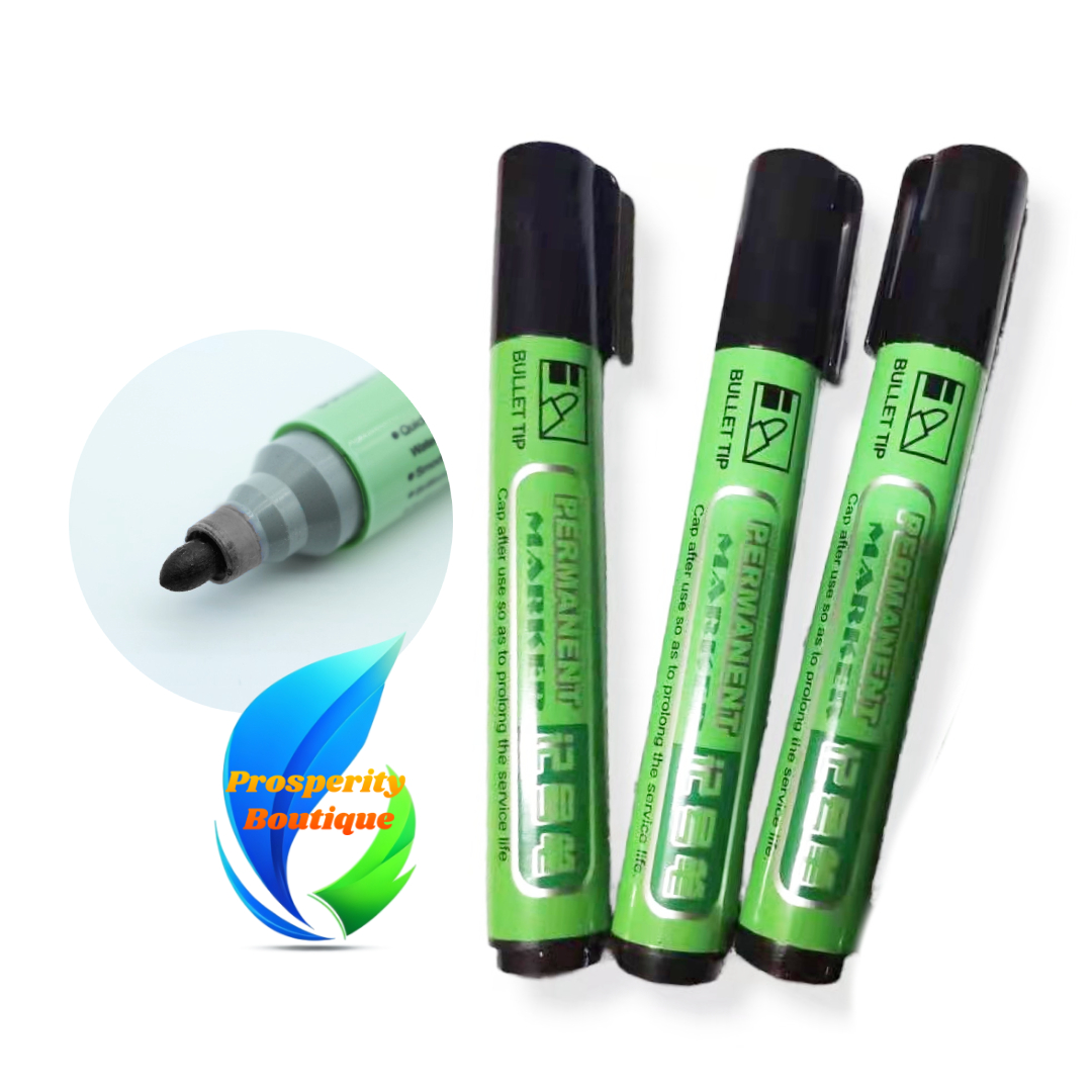 Permanent Marker Black Bullet Tip Pentel Pen Black Markers School Office Supplies