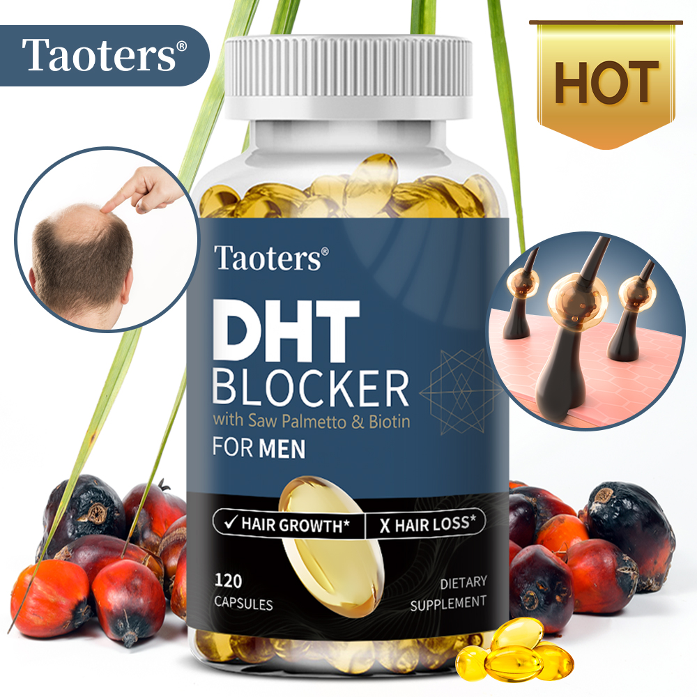 รูปสินค้า Dht Block Product for Men Contains Saw Palmetto Extract and Biotin. Supplemental Food to Prevent Hair Loss. Vitamins for