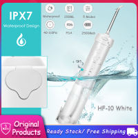 H2ofloss Waterproof Dental Water Flosser for Braces Cordless Oral Irrigator with 5 Jets Nozzles Portable Dental Pick Flosser Teeth Cleaning for Travel Home 200ml Water Tank 5 Modes 40Psi 110Psi