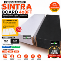 Whole SINTRA 4x8ft Cut into 4PCS 2x4 Each | Premium Sintraboard PVC Foam Board | White & Black | Lite/Rigid for Printing & Signage
