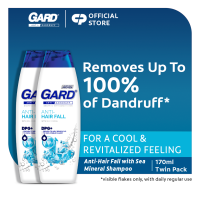 Gard Anti-Dandruff Anti-Hair Fall Shampoo - with Sea Mineral for Flaky Hair 170ml x2