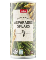 Coles Picked & Whole Asparagus Spears 425g - Made in Peru