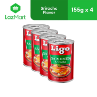Ligo Sardines Sriracha Flavor 155g - Pack of 4