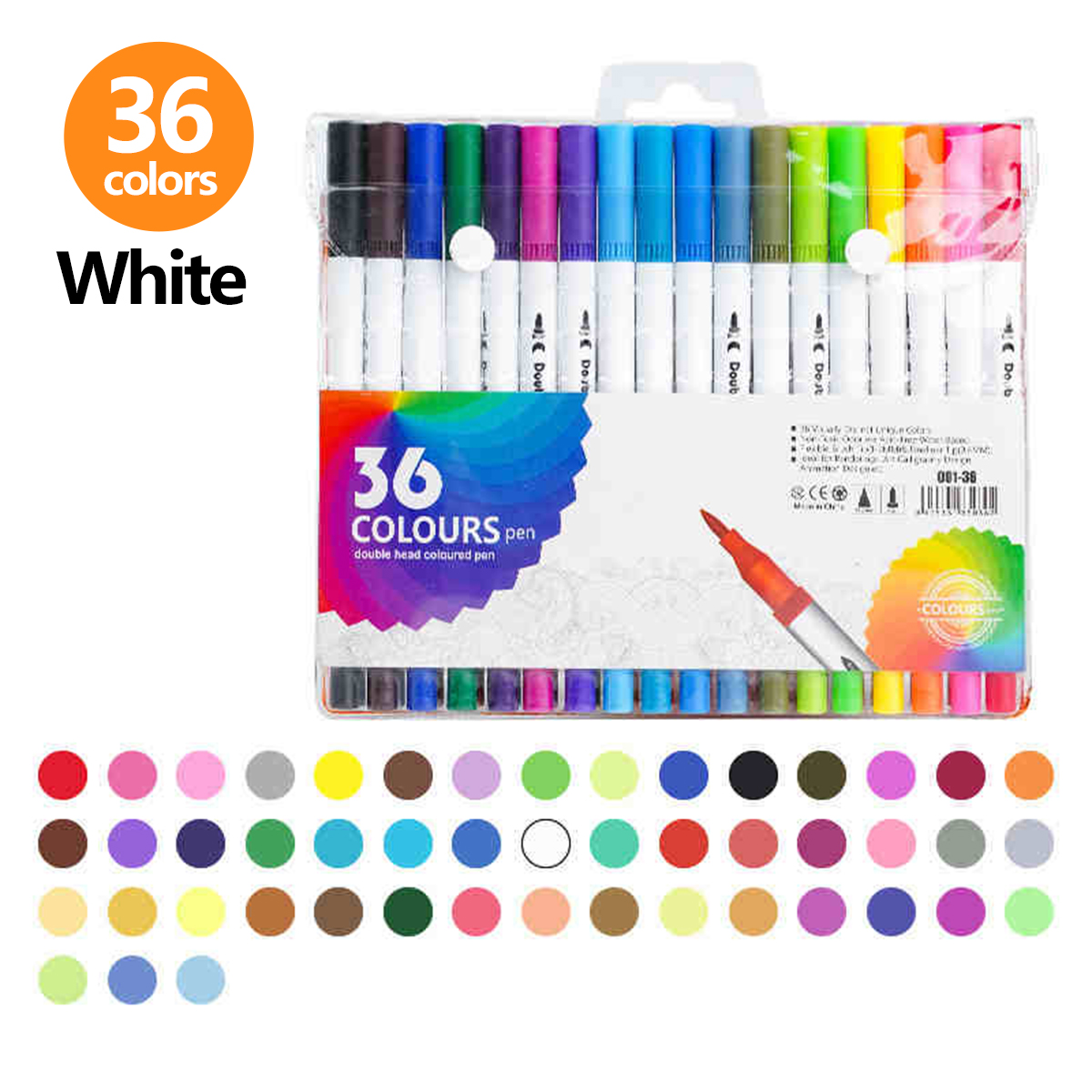 12/24/36/48/60/80/100 Colors Watercolor Brush Pen Colors Marker Pens Painting Drawing Art Supplies