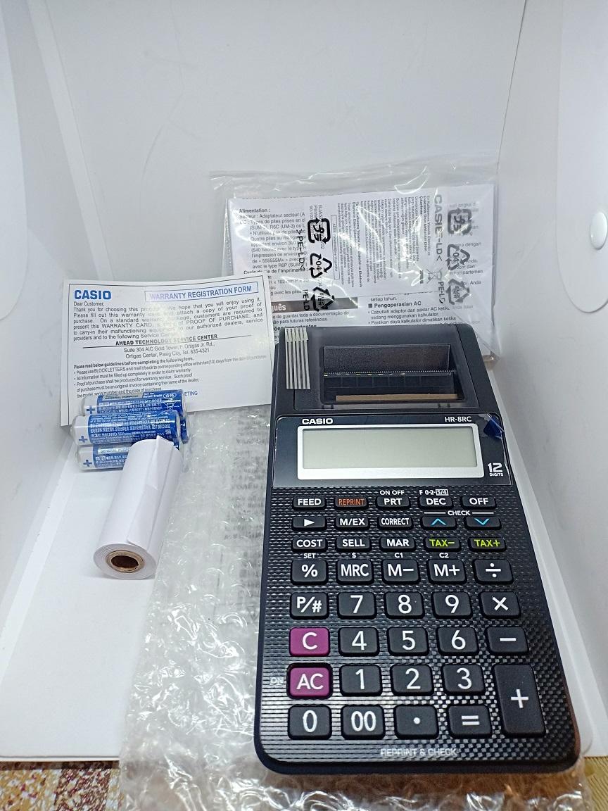 Printing Calculator Adding Machine HR8RC-BK Mini Type / calculator with receipt / electric calculator with receipt
