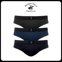 Beverly Hills Polo Club Modal Cotton Mens Underwear Briefs for Men 3 Pack (BLK/BLU/GRE)