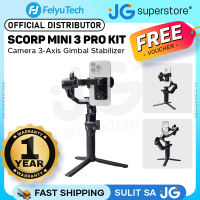 FeiyuTech SCORP Mini 3 PRO 3-Axis Gimbal Stabilizer Kit for Smartphones Action DSLR Mirrorless Camera 2Kg Max Load Capacity Touchscreen Display Controls Detachable Remote Grip 4500mAh Max 14Hours Runtime for Videography Content Creation | JG Superstore