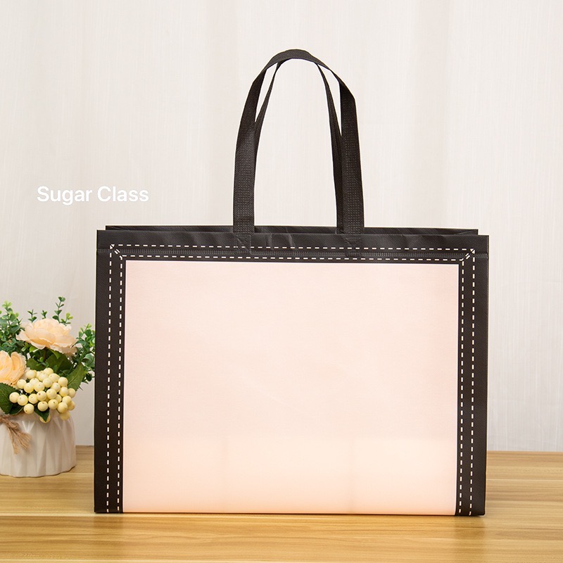 Reusable Fabric Flamingo Gift Bag 40*30*10cm Large Capacity Non-woven Shopping Bag by Sugar Class