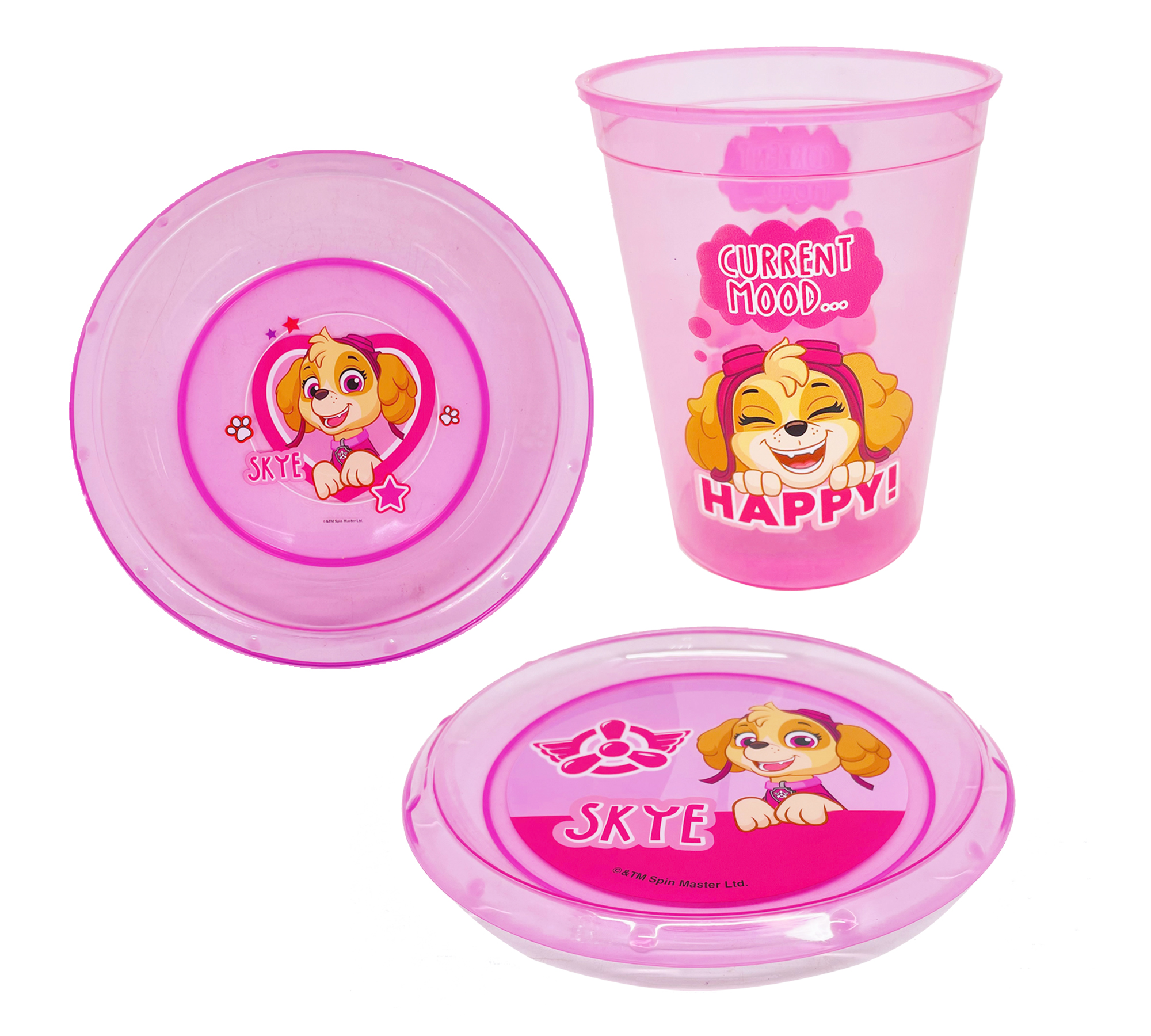PAW PATROL Kids 3 pcs PLATE Cup AND DINING SET - BPA FREE