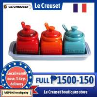 France Le Creuset spice jar France new ceramic enamel stoneware gradient color seasoning jar set taste plate set with spoon basin
