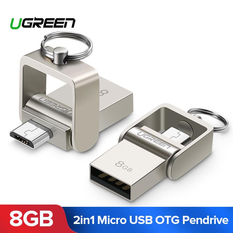 UGREEN USB Flash Drive 8G, 2 in 1 USB 2.0 and Micro USB Memory Stick On The Go Storage Pen Drive for PS4, PC, Android Phone like Xiaomi Redmi 5, LG Q6 K8, Moto G5 G4, Sony Xperia Z3, Samsung Note5 A5-Intl