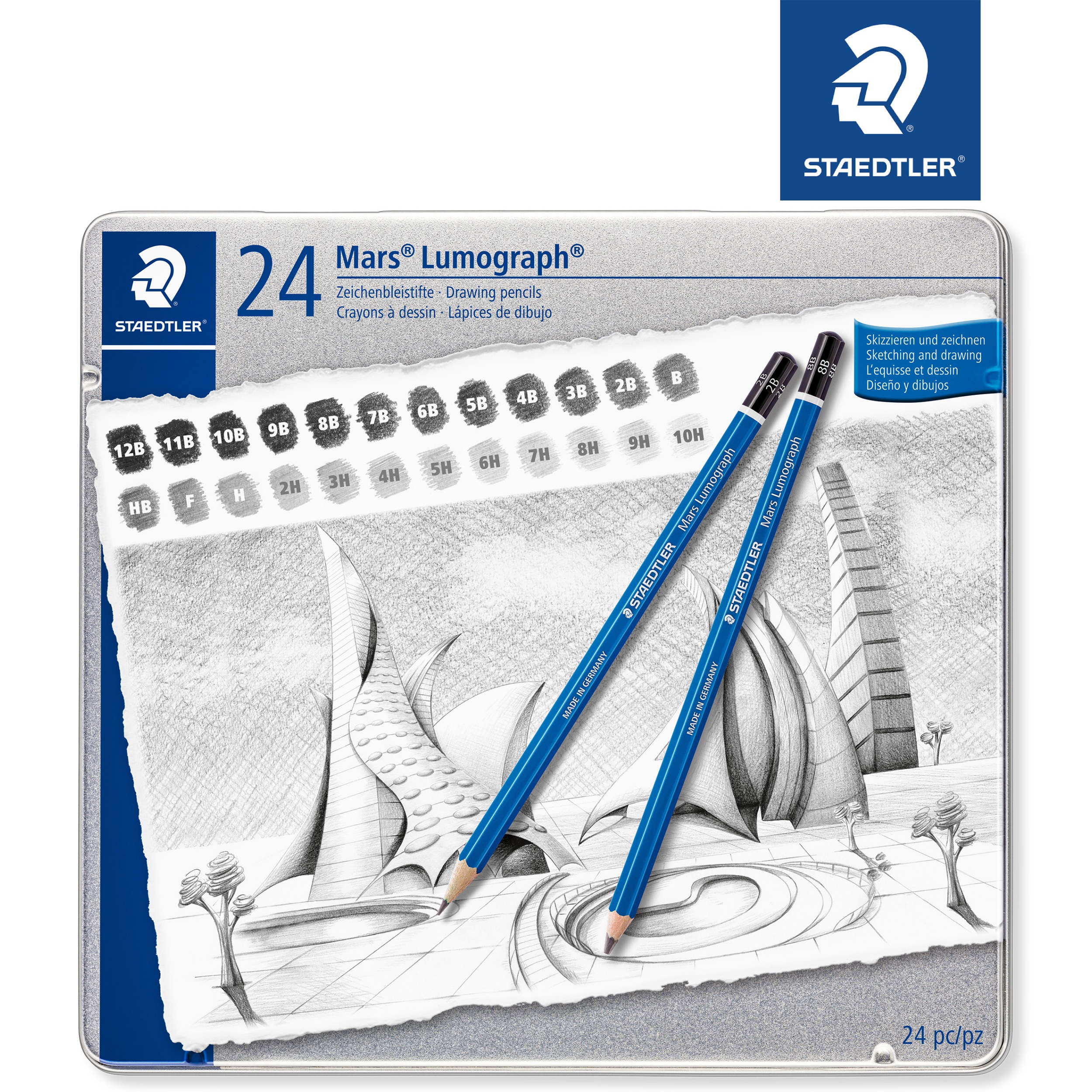 STAEDTLER MARS LUMOGRAPH 100 IN METAL CASE