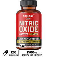 L-Arginine at L-Citrulline 1500 mg Nitric Oxide Supplement Makapangyarihang Muscle Growth Booster Vegetarian Capsules
