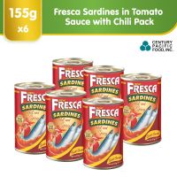 Fresca Sardines in Tomato Sauce with Chili 155g (Pack of 6pcs) - Rich Calcium Protein & Lycopene