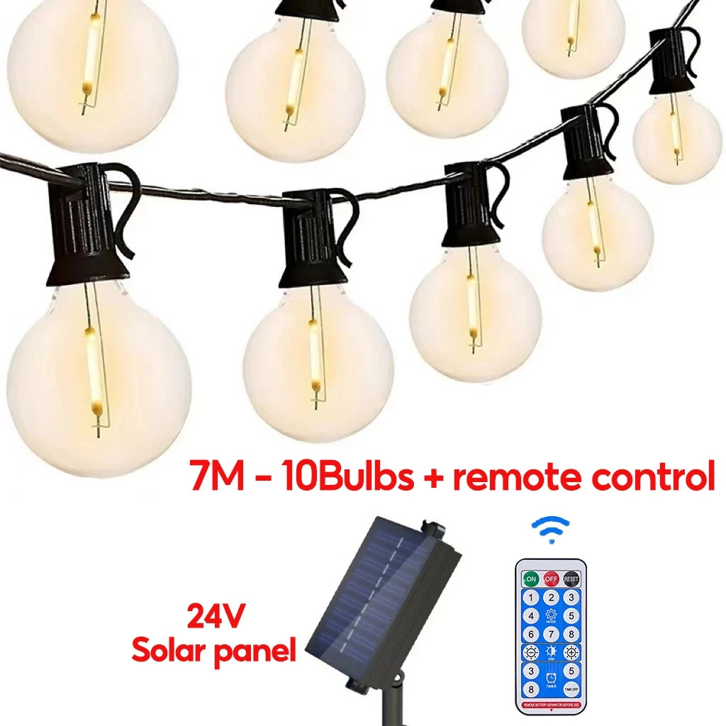 OOKAS Solar Light Bulb Fairy Light Christmas Light LED String Lights Outdoor Wedding Party Light Solar Christmas Lights