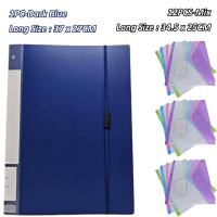 Long Ring Binder with 12PCS Loose Leaf Pocket Paper Organizers Plastic Envelope Arch File Folder