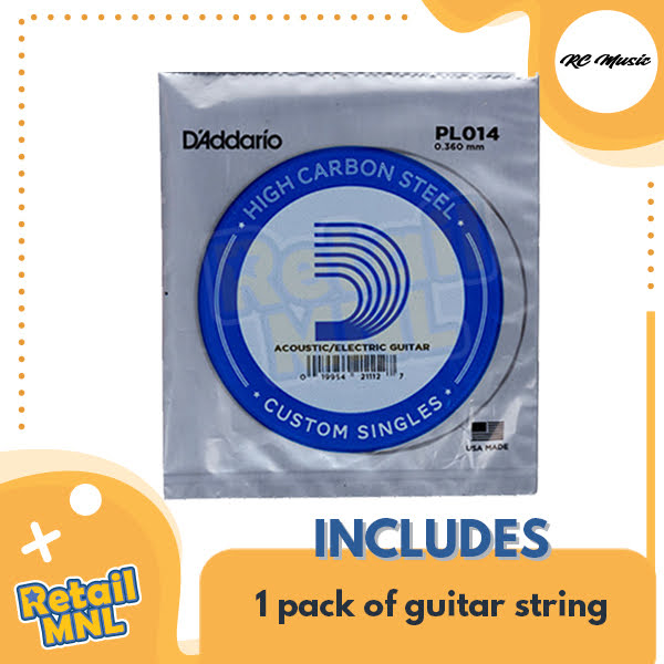 Retailmnl DAddario PL014 Plain Steel Single 010 For Acoustic or ...