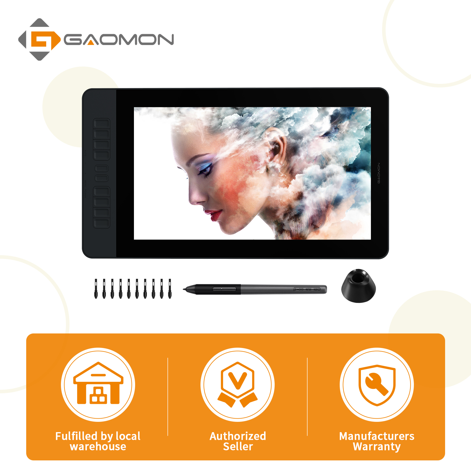 Local Shipping& Fast Delivery】GAOMON PD1561 15.6 Inches Full HD