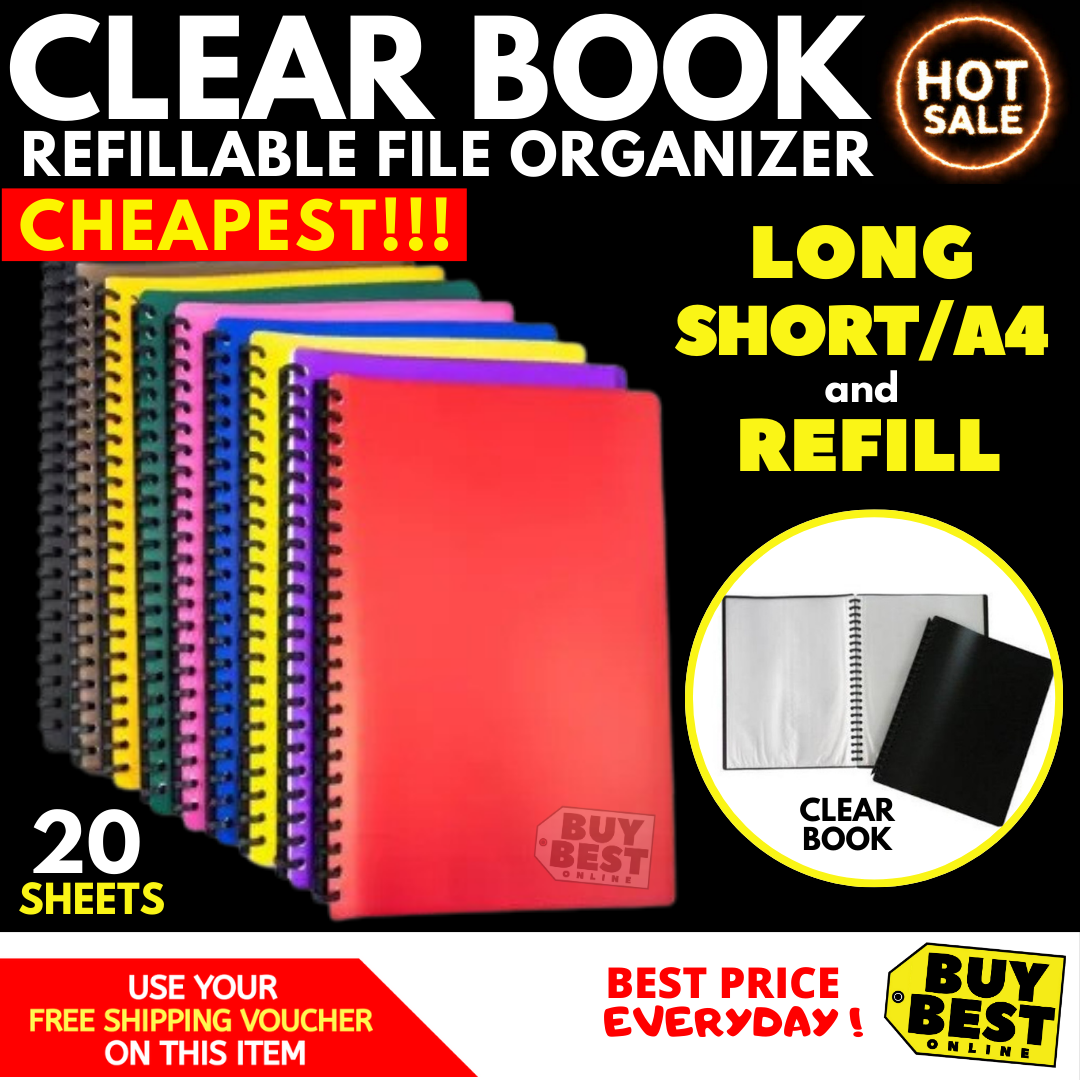 School Office Long Clear Book Short and Long Refill