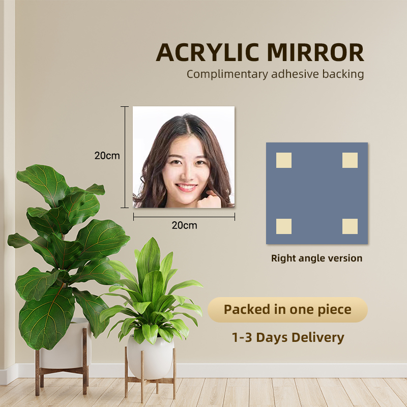 【60*40cm】1-3 Days delivery Large Acrylic Oval & Square Mirror Makeup Mirror Self-adhesion Dressing Counter bathroom mirror sticker wall Mirror