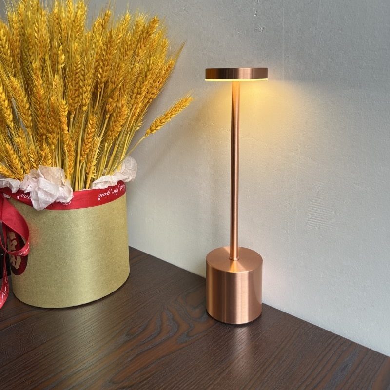 USB LED Bar Table Lamp Rechargeable Desktop Touch Sensor 3 Colors Light Brightness LED Reading Lamp for Restaurant