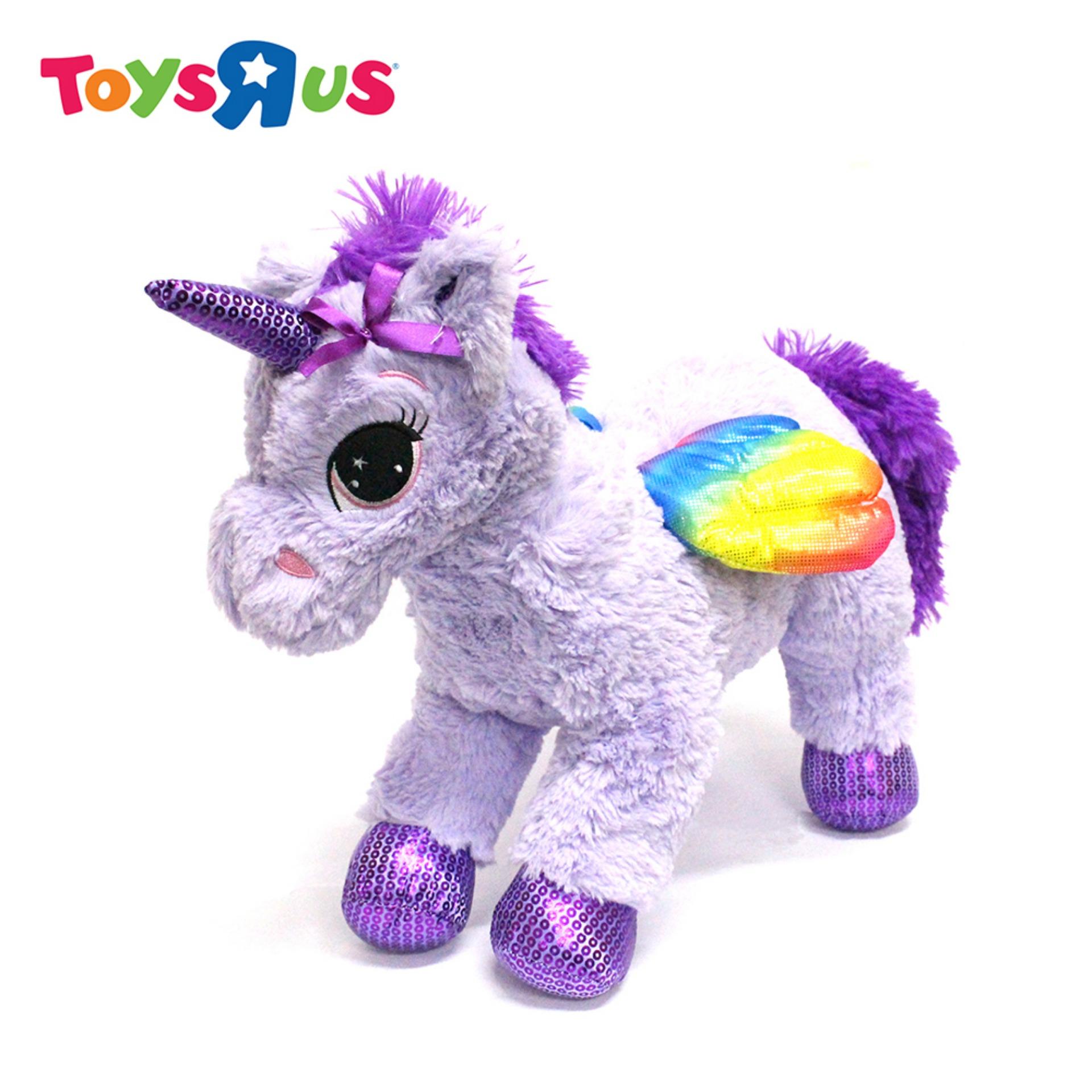 18 inch Purple Stand Unicorn Rainbow Wings Toys R Us