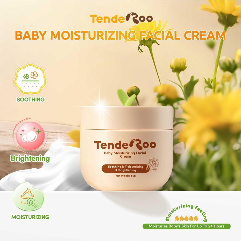 Tenderoo Baby Body lotion+Facial Cream Skin Care Set Avocado Plant Extract Gentle Formula Soothing