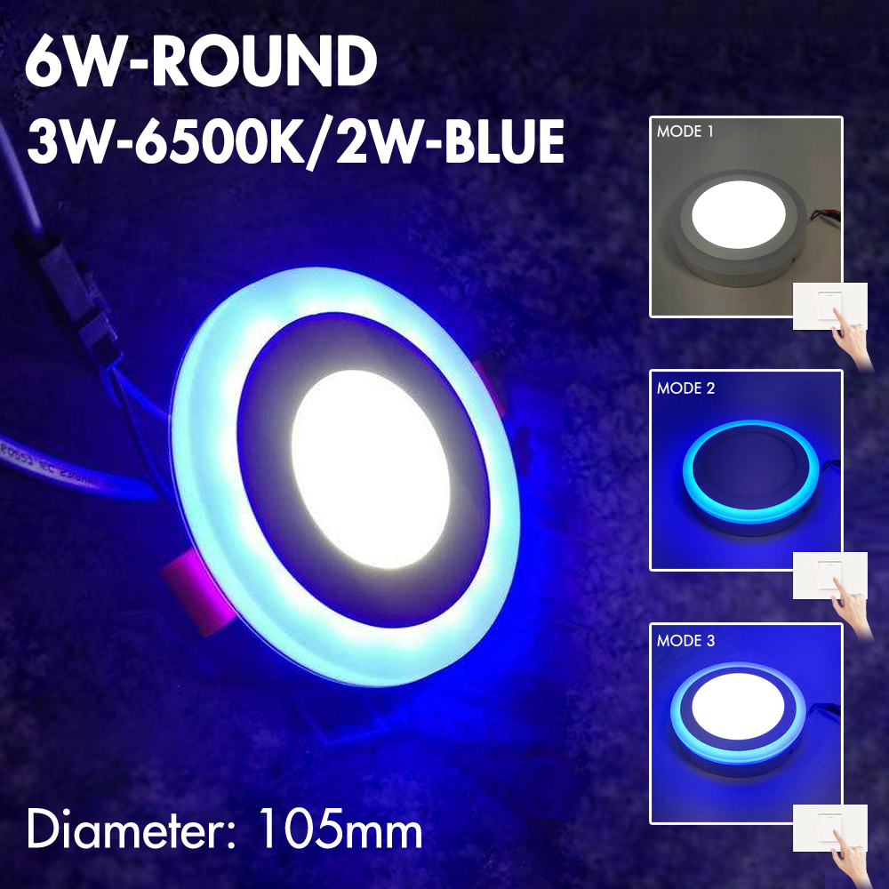 Tri Color Pin Light Ceiling 3 Modes 2 Color LED Pin light Ultra-Thin Dimmable light Downlight Recessed Ceiling light Pin Lights For Ceiling Living Room Blue Warm White ​Light Down Light Lamp