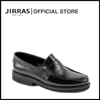 JIRRAS Men Penny Lite Shoes Genuine Leather Filipino Handcraft Triple Black Aa ram